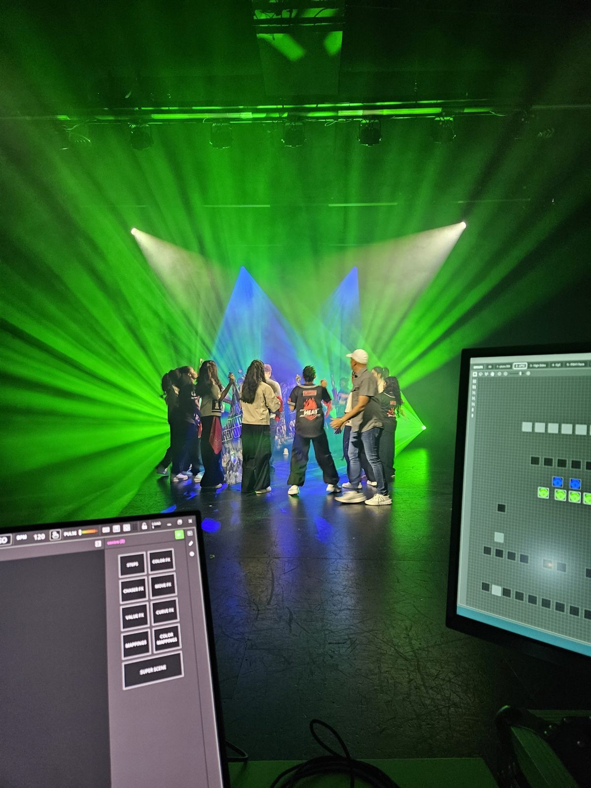 School disco DJ lighting hire Perth, moving heads and LED lights for school dance