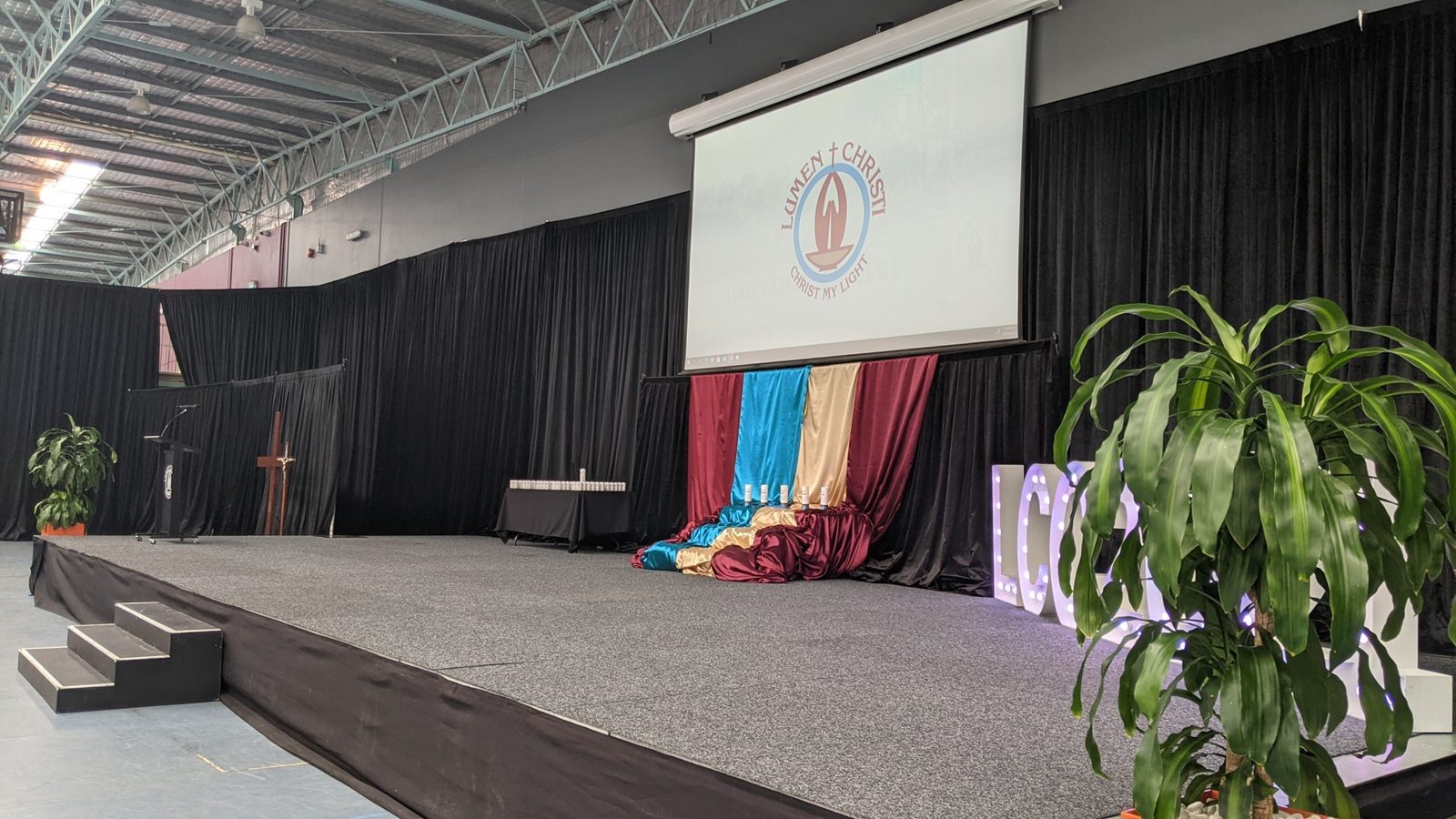 Year 12 valedictory ceremony Perth, AV setup for student speeches and award presentations